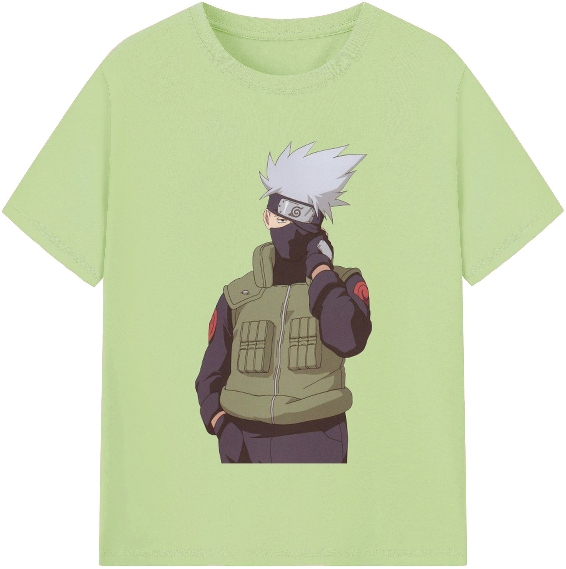 （画像用） NARUTO -ナルト- はたけ カカシ Hatake Kakashi 綿100％半袖Tシャツ（フロントプリント）